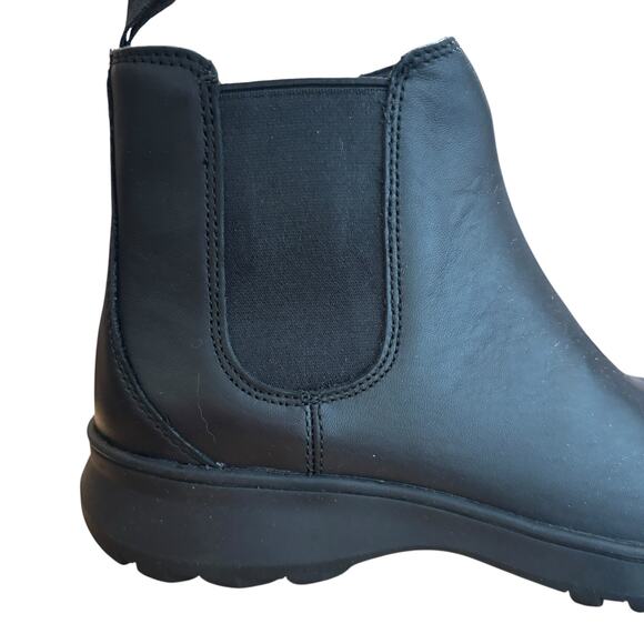 New Vionic Black Leather Chelsea Boot Evergreen Ankle Boots Women's Size 8 - Picture 4 of 8